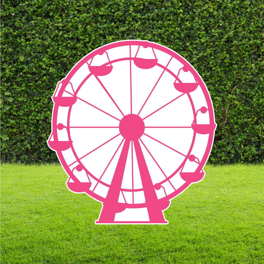 Pink Ferris Wheel Party Prop Cut Out