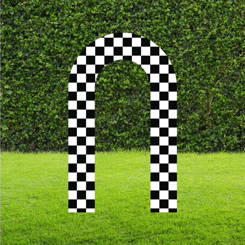Checkered Racing Arch Cut Out Standee