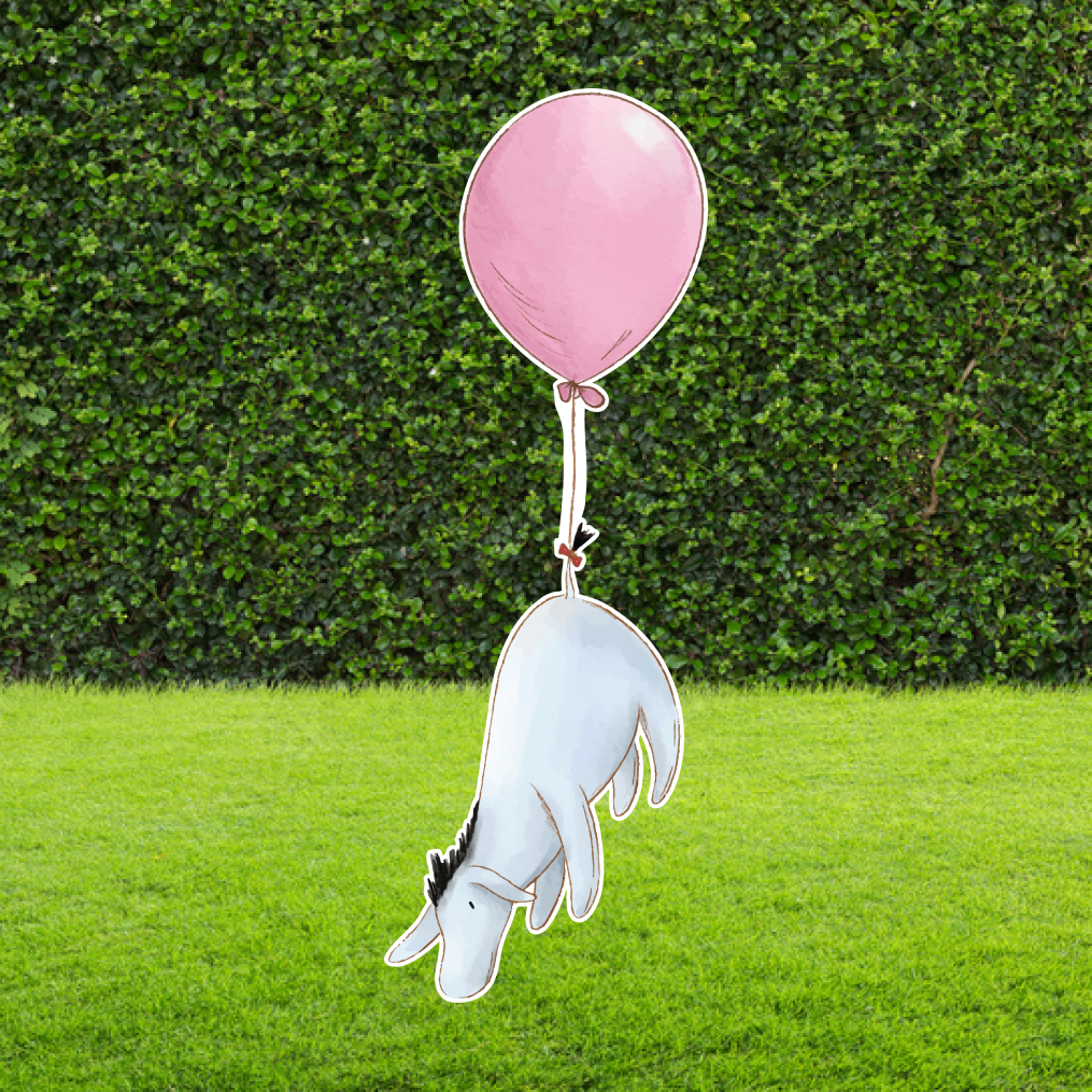Classic Eeyore and Balloon Cut Out