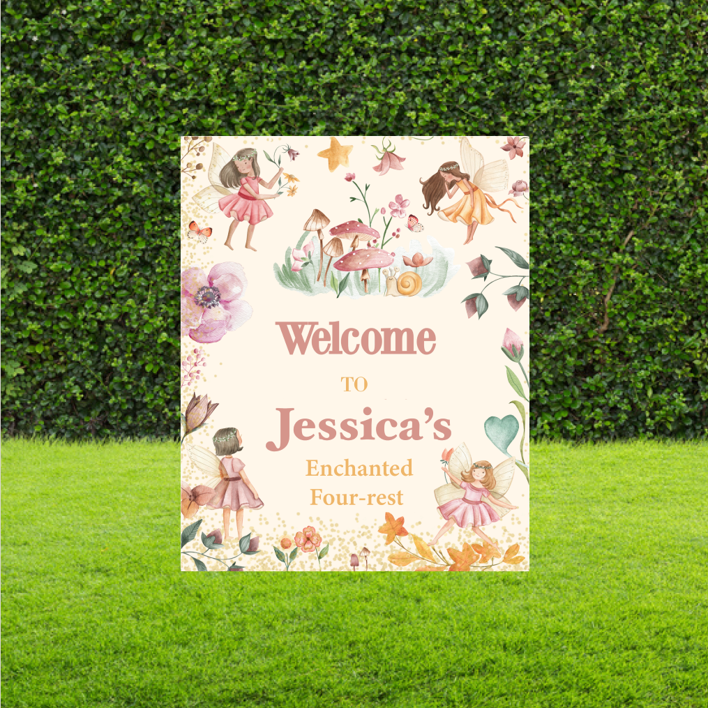 Fairy Enchanted Four-rest Welcome Sign