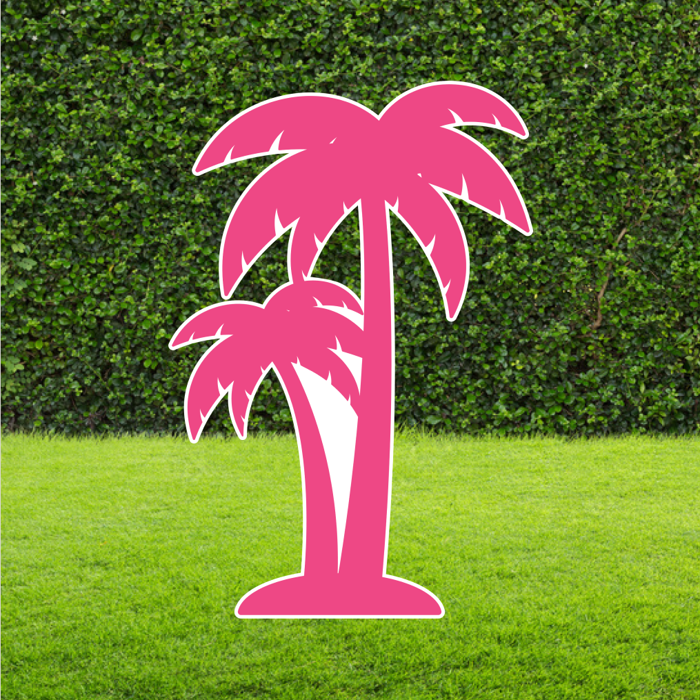 Palm Tree Party Prop Cut Out Pink