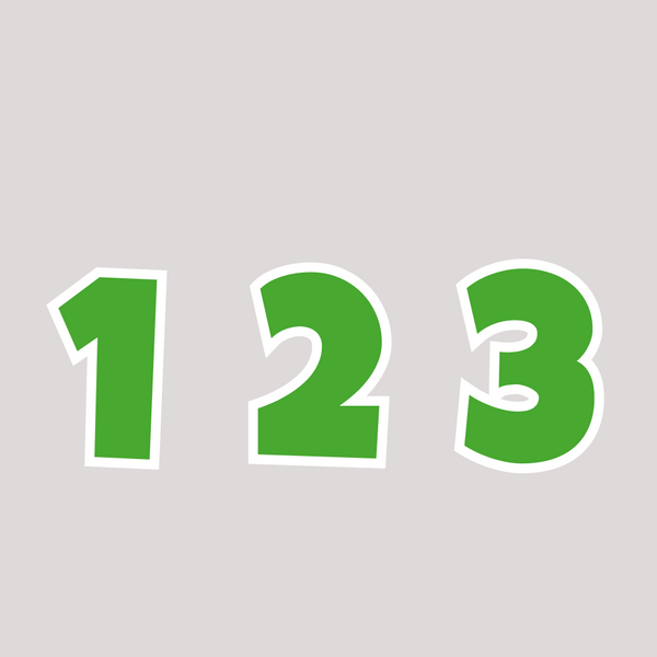 Bright Colour Numbers and Symbols Green- Customise Your Sign
