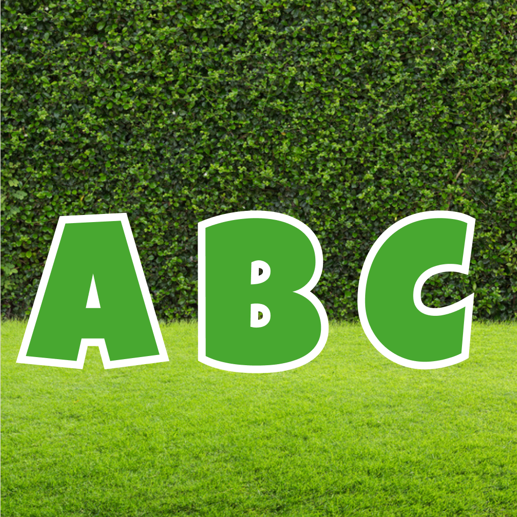 Bright Colour Letters Green- Customise Your Sign