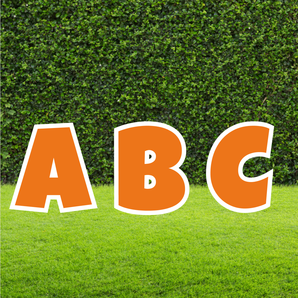 Bright Colour Letters Orange- Customise Your Sign