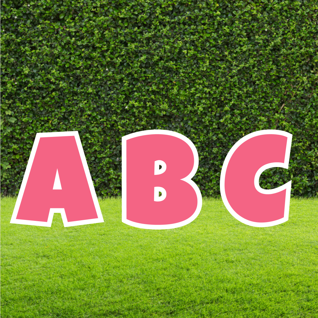 Bright Colour Letters Pink- Customise Your Sign