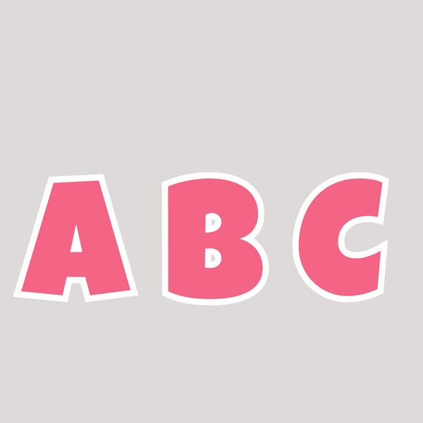 Bright Colour Letters Pink- Customise Your Sign