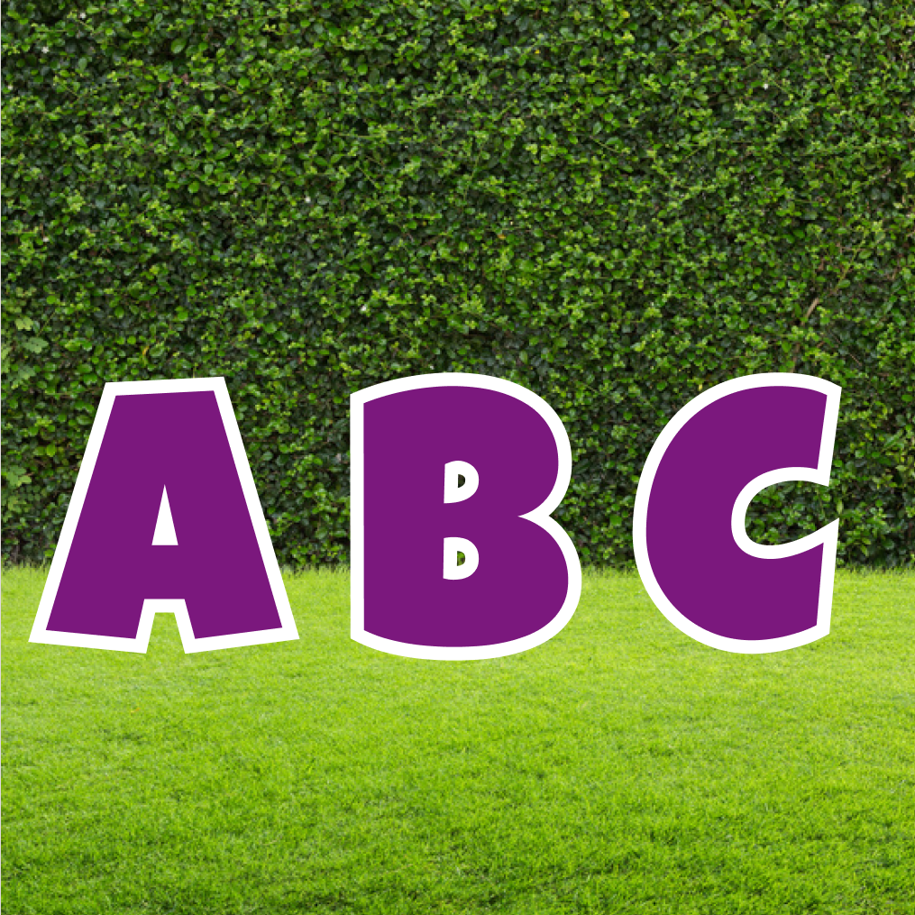 Bright Colour Letters Purple- Customise Your Sign