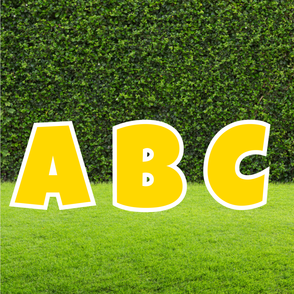 Bright Colour Letters Yellow- Customise Your Sign