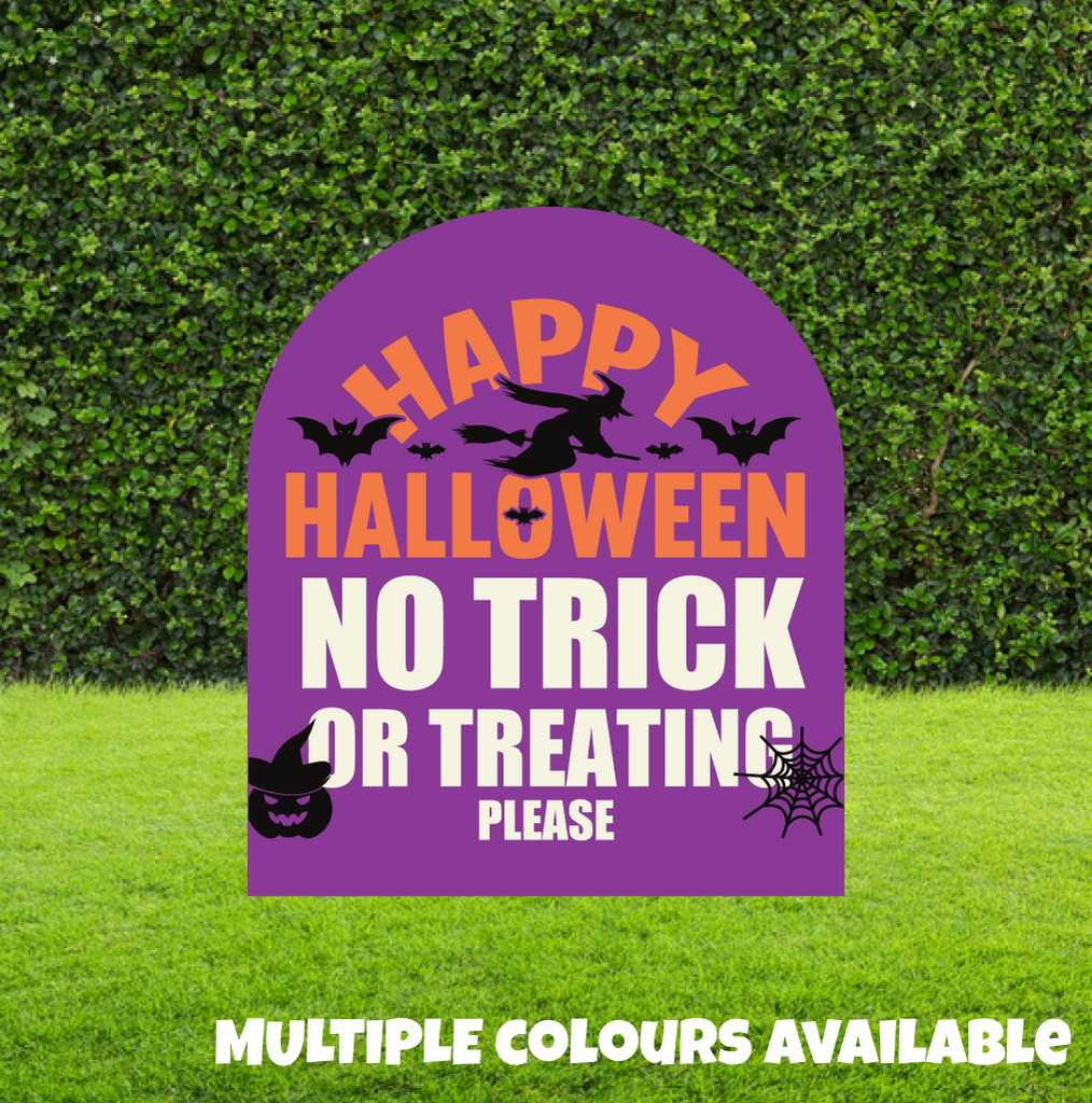 Halloween - No Trick or Treat Sign