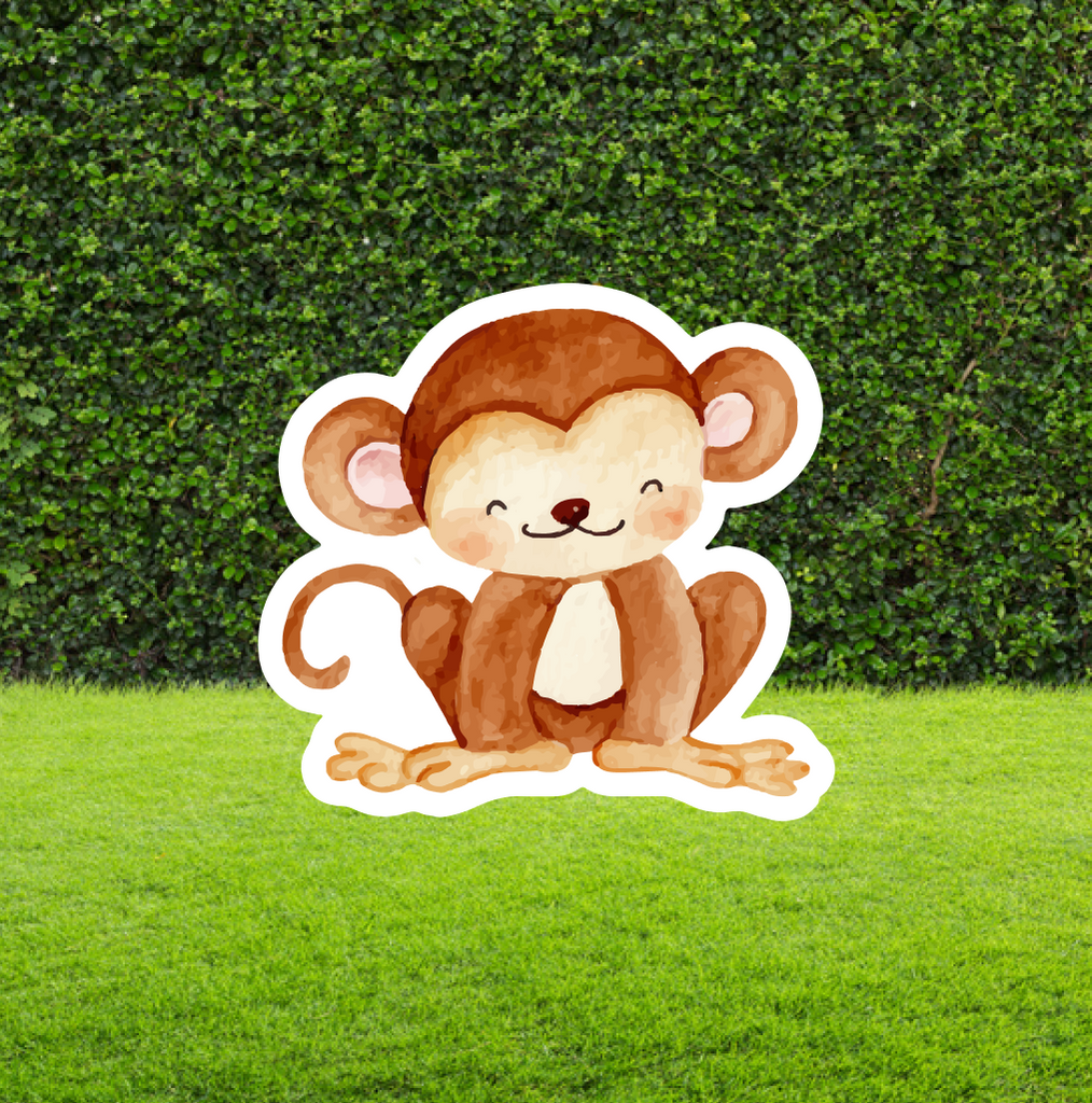 Watercolour Monkey Cut Out