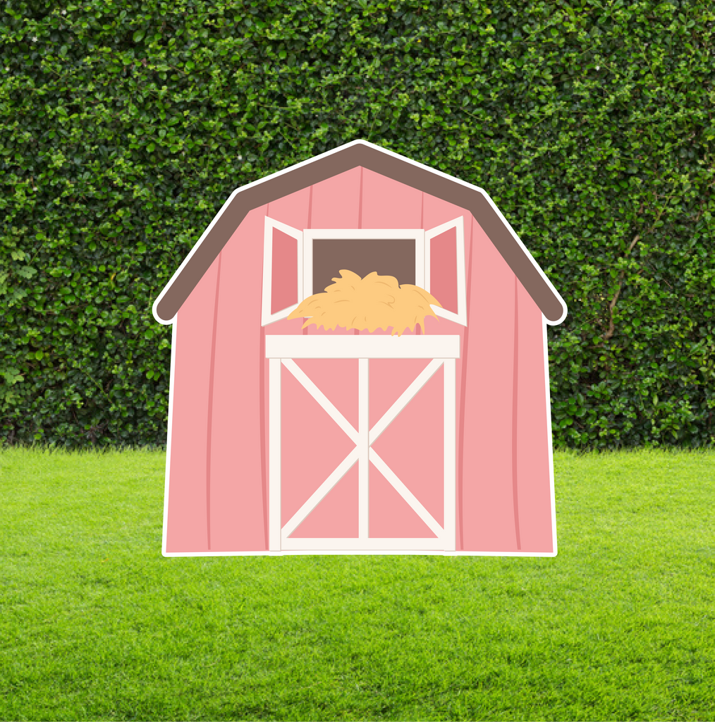 Pink Barn Cut Out
