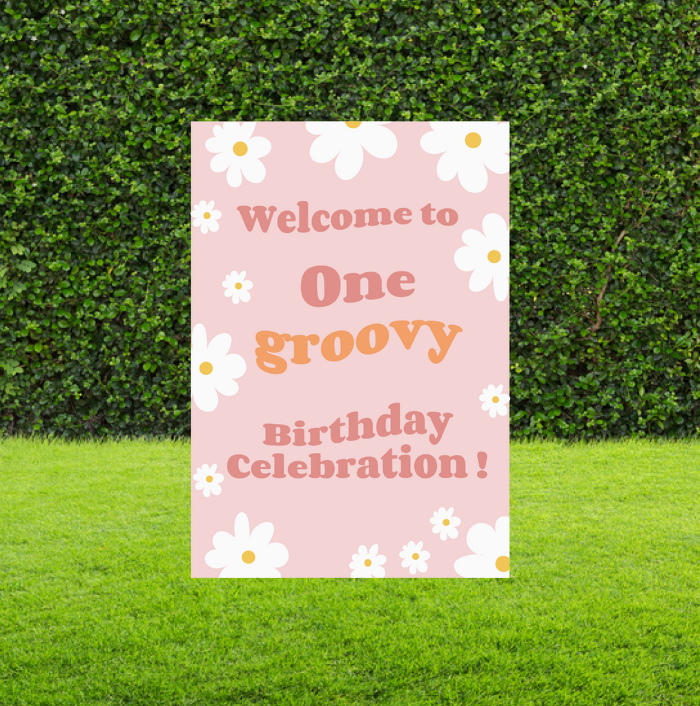 One Groovy Welcome Sign