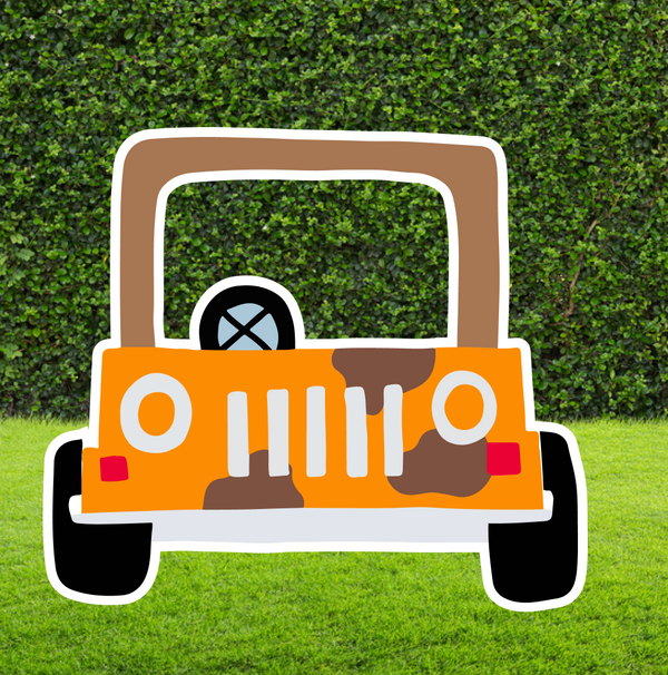 Camo Safari Jeep Selfie Frame